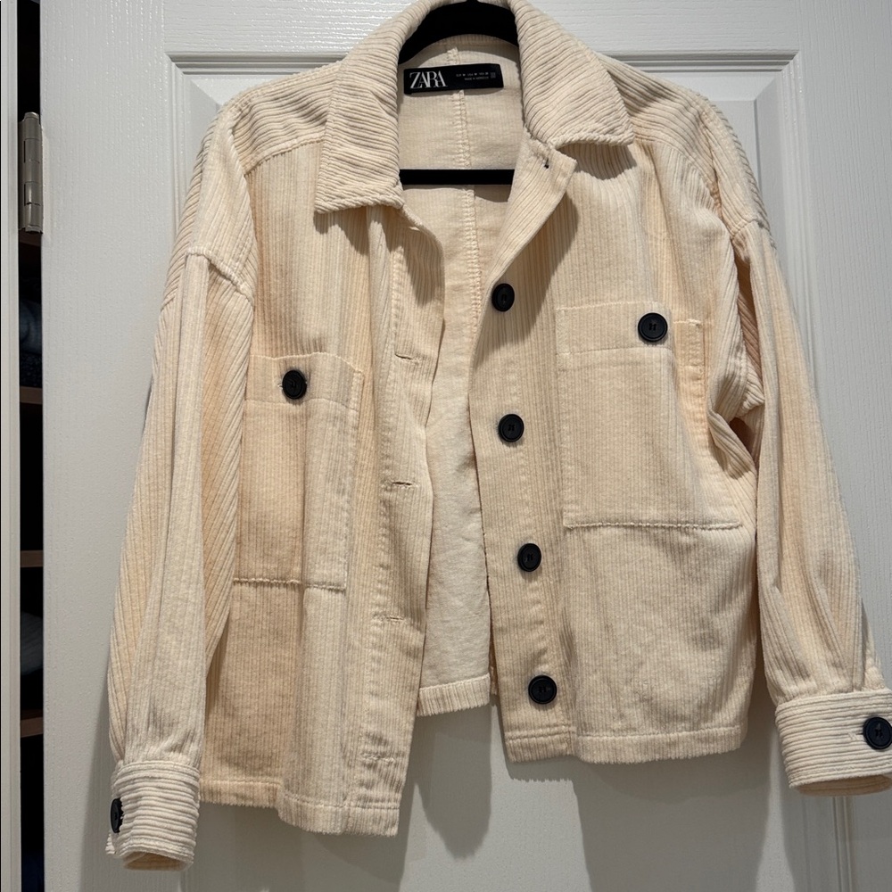 Zara corduroy button jacket
